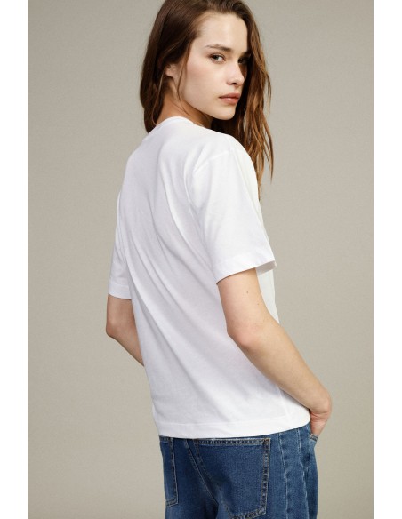 Dixie T-shirt met hartjesprint en korte mouwen