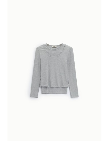 Dixie T-shirt met lange mouwen en gelaagd effect
