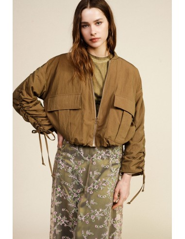 Korte bomber met trekkoord en voorzakken Dixie