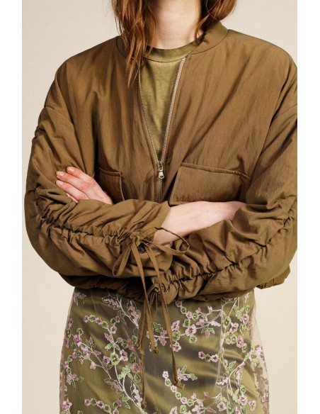 Korte bomber met trekkoord en voorzakken Dixie