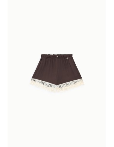 Regular fit-short met kanten bloemenrand Dixie