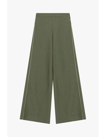 Wijde palazzo-broek met contrasterende bies Dixie