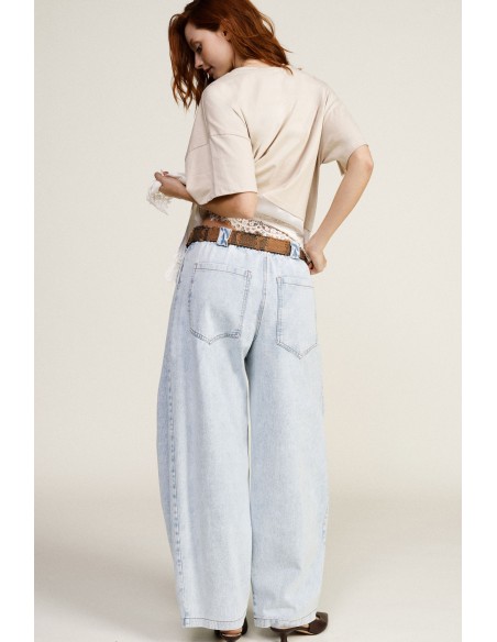 Balloon-jeans met decoratieve tailleband Dixie