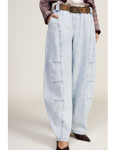 Balloon-jeans met decoratieve tailleband Dixie
