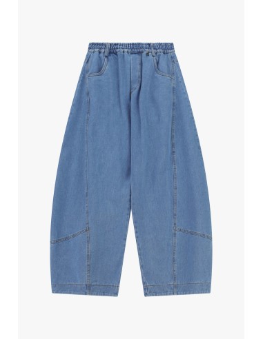 Balloon-jeans met elastiek in de taille en gebogen naden van Dixie