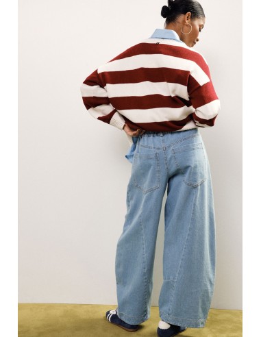 Balloon-jeans met elastiek in de taille en gebogen naden van Dixie