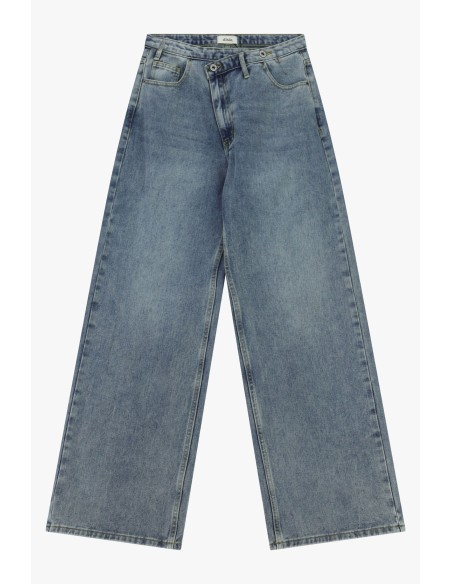 Dixie jeans met wijde pijpen, vijf zakken en normale taille