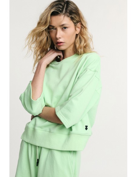 Ruime sweater met mouwen tot aan de elleboog Please