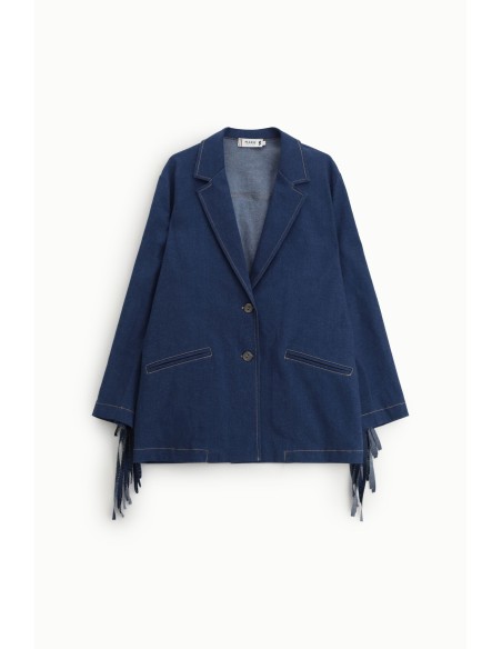 Blazer met franjes en knoopsluiting Alstublieft