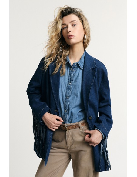 Blazer met franjes en knoopsluiting Alstublieft