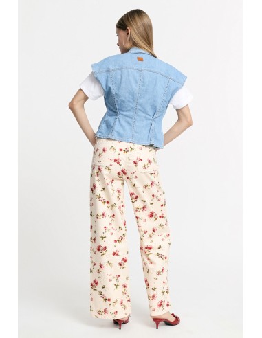 Palazzo-broek met bloemenprint en hoge taille Please