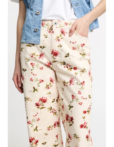 Palazzo-broek met bloemenprint en hoge taille Please