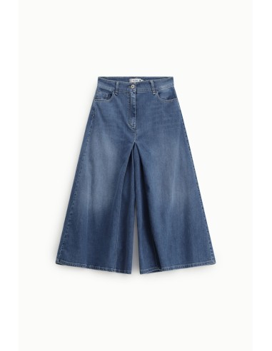 Jeans met wijde pijpen, hoge taille en vijf zakken Please