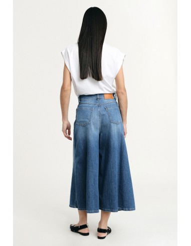 Jeans met wijde pijpen, hoge taille en vijf zakken Please