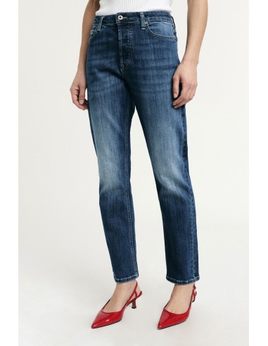 Jeans met rechte pijpen, hoge taille en gewassen effect Please