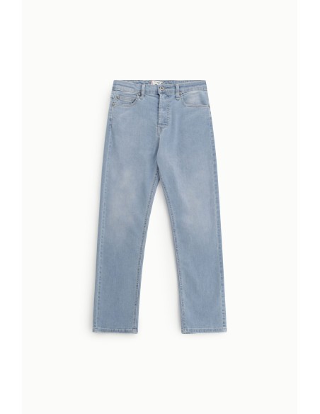 Jeans met rechte pijpen, middelhoge taille, klassiek detail Please