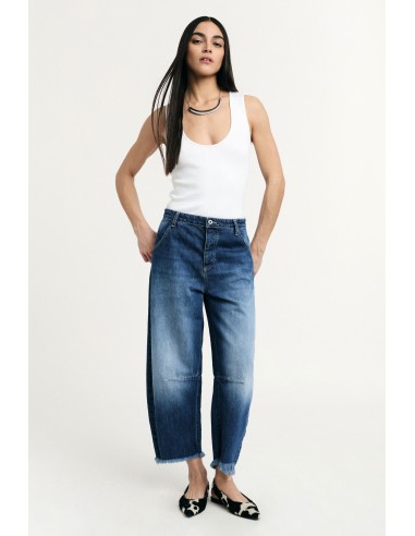 Balloon-fit-jeans met gerafelde zoom Please