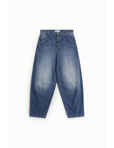 Balloon-fitjeans met hoge taille en plooien Please