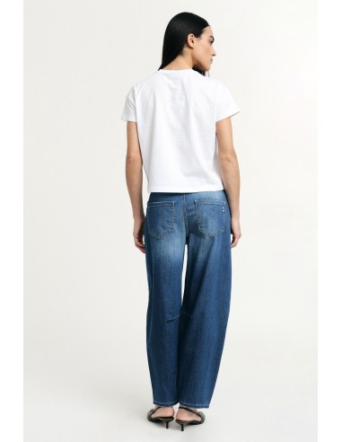 Balloon-fitjeans met hoge taille en plooien Please