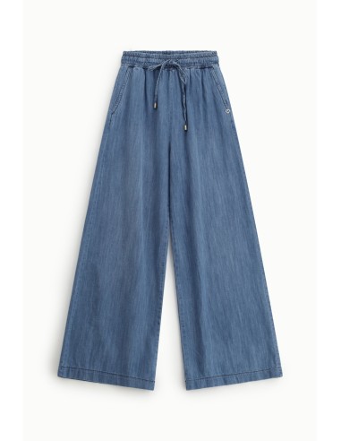 Jeans met wijde pijpen en een hoge elastische taille Alstublieft