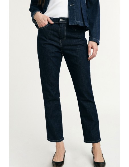 Regular-fitjeans met rechte pijpen en vijf zakken aub