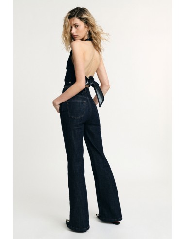 Flarejeans met een geknoopte riem en hoge taille, alsjeblieft
