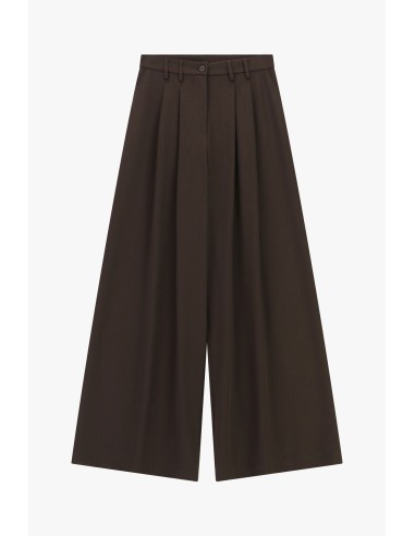 High-waisted palazzo broek met plooien aub