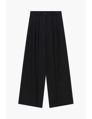 High-waisted palazzo broek met plooien aub