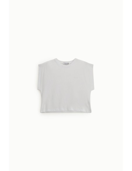 Mouwloze cropped top met ronde hals Please