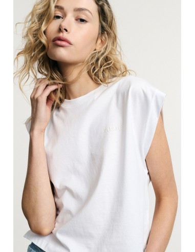 Mouwloze cropped top met ronde hals Please