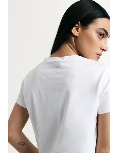 Cropped T-shirt met regular fit, ronde hals en effen kleur, alstublieft