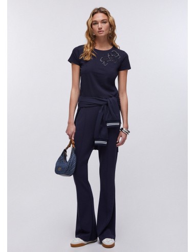 T-shirt met cut-out van Liu Jo
