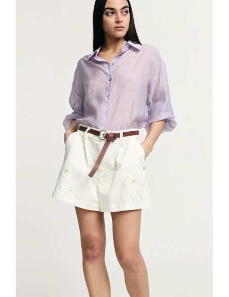 Regular-fit shorts met tailleband en subtiele print, alstublieft