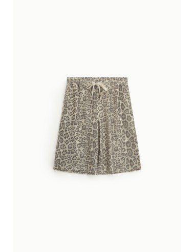 Bermudashort met dierenprint en trekkoord Please