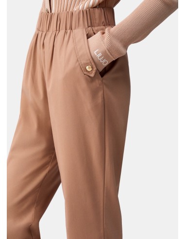 Slim-fit broek met omslag van Liu Jo