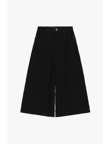 Cropped palazzo-broek met reliëfpatroon Please
