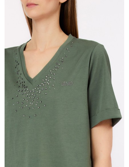 T-shirt met strass van Liu Jo