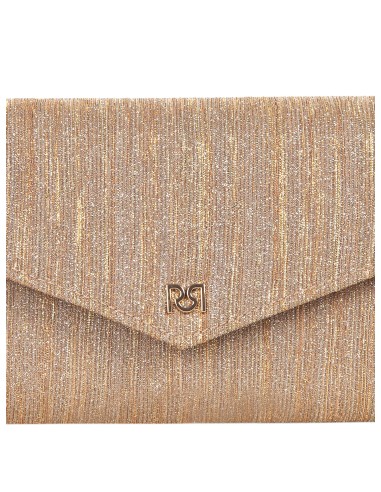 Harde lamé-clutch met glittereffect en interne schouderketting