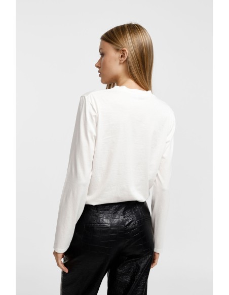 T-shirt met ronde hals Please