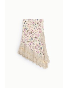 Midi-rok met bloemenprint en kanten rand Dixie 2