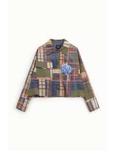 Korte geruite blazer met opgestikte zakken Dixie 2