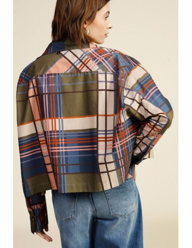 Korte geruite blazer met opgestikte zakken Dixie