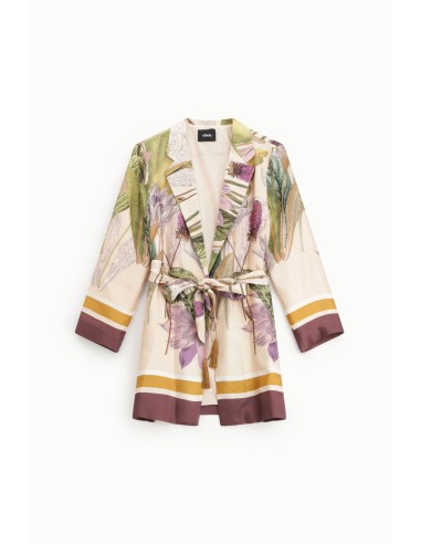 Dixie blazer met bloemenprint en tailleceintuur