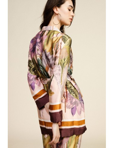 Dixie blazer met bloemenprint en tailleceintuur