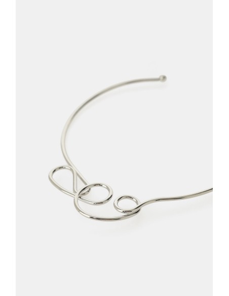 Open stijve ketting met golvend motief Dixie