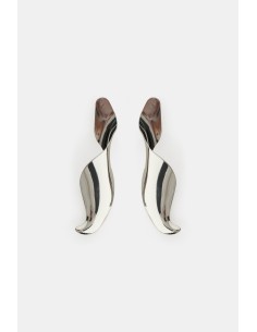 Asymmetrische oorbellen met glanzend golfeffect Dixie 2