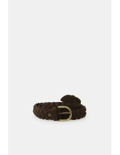 Dixie gevlochten riem met matte metalen gesp