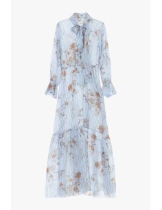 Lange jurk met bloemenprint en strikkraag Dixie 2