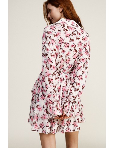 Korte jurk met bloemenmotief en kant Dixie