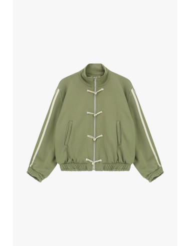 Dixie sweater met ritssluiting aan de voorkant en decoratieve koordjes